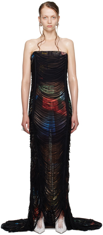 Photo: Jean Paul Gaultier Brown Shayne Oliver Edition 'The Long Slashed City' Maxi Dress