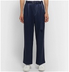 Sies Marjan - Andy Pleated Satin-Twill Trousers - Blue
