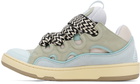 Lanvin Blue Leather Curb Sneakers