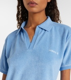 Hunza G Logo cotton terry polo shirt
