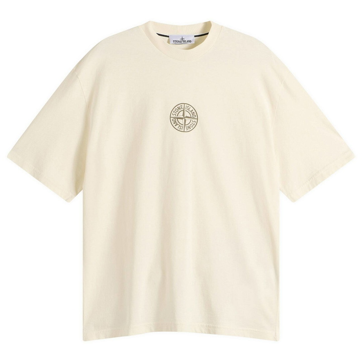 Photo: Stone Island Men's Low Infos T-Shirt in Ivory