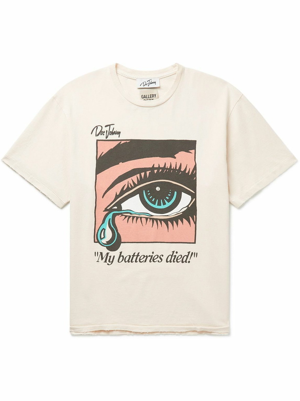 Photo: Gallery Dept. - Dead Batteries Printed Cotton-Jersey T-Shirt - Neutrals