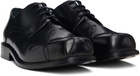 Stefan Cooke Black Slashed Square Toe Derbys