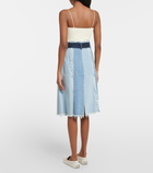 Tod's - Belted denim skirt