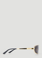 Stretch Oval Sunglasses in Gold