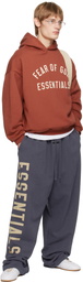 Fear of God ESSENTIALS Red Fleece Hoodie