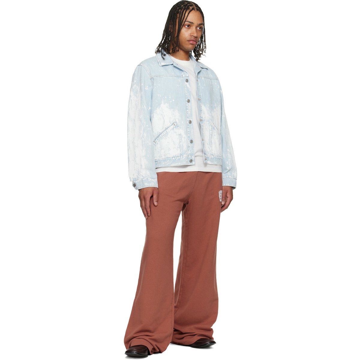 MM6 Maison Margiela Orange Logo Patch Sweatpants