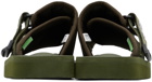 Suicoke Green KAW-Cab Sandals