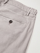 Canali - Straight-Leg Lyocell-Blend Drawstring Shorts - Gray