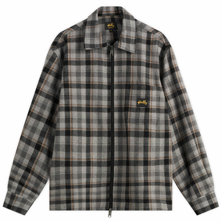 Photo: Stan Ray Men's Zip Shirt in Charcoal Plaid