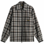 Stan Ray Men's Zip Shirt in Charcoal Plaid