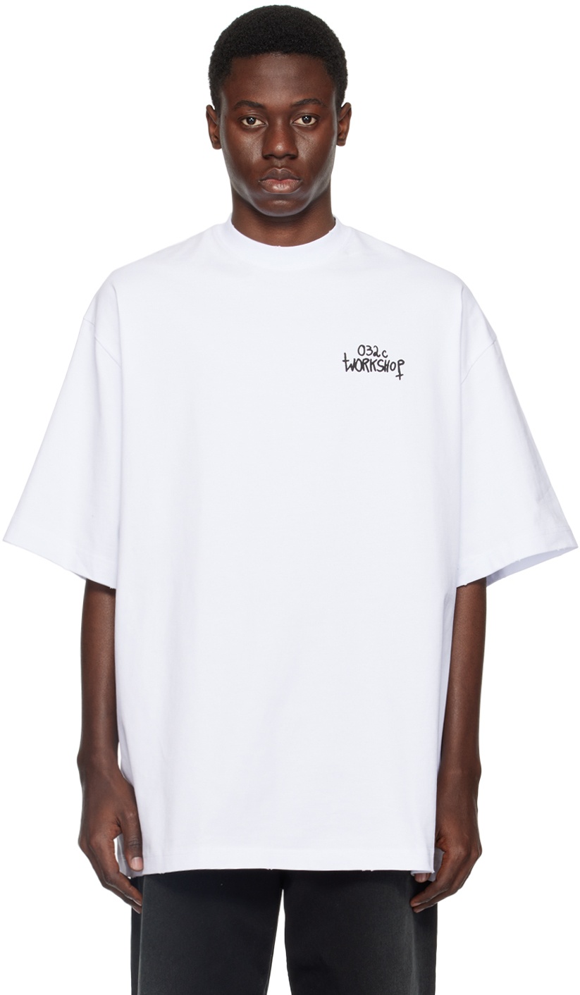 Photo: 032c White Print T-Shirt