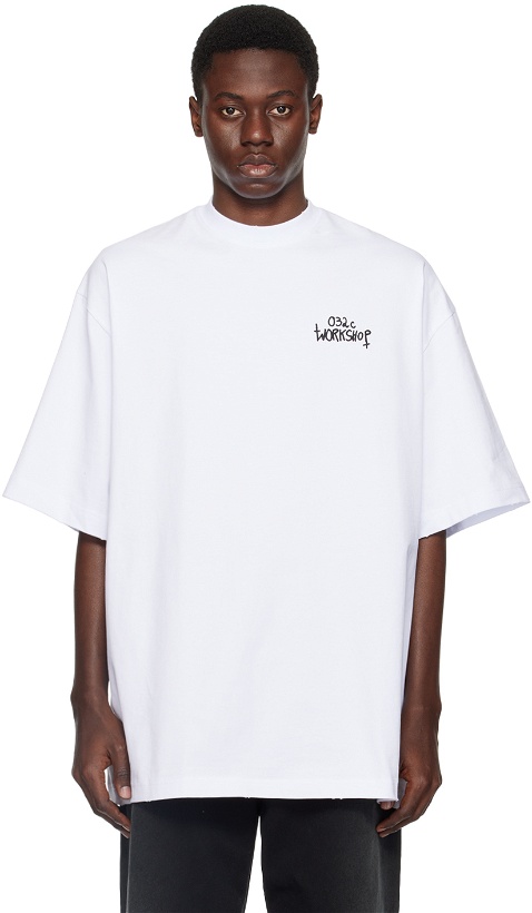 Photo: 032c White Print T-Shirt