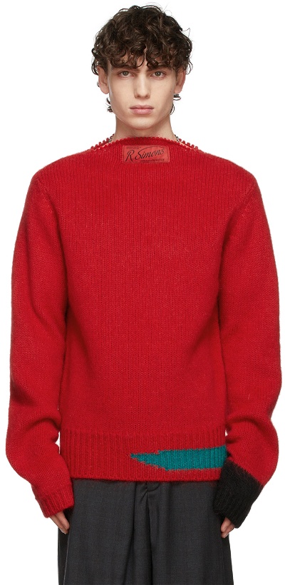Photo: Raf Simons Red Vintage Knit Sweater