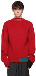 Raf Simons Red Vintage Knit Sweater