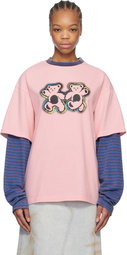 We11done Pink & Purple Teddy Twins Layered T-shirt