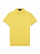 Polo Ralph Lauren - Slim-Fit Logo-Embroidered Cotton-Piqué Polo Shirt - Yellow