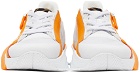 Fendi White & Orange 'Fendi Flow' Low-Top Sneakers