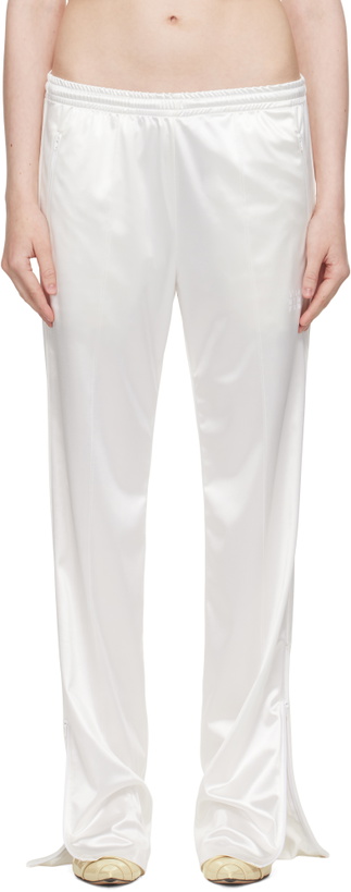 Photo: MM6 Maison Margiela White Satin Lounge Pants