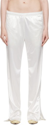 MM6 Maison Margiela White Satin Lounge Pants