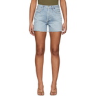 AGOLDE Blue Denim Dee Super High-Rise Shorts