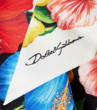 Dolce&Gabbana Floral silk twill scarf