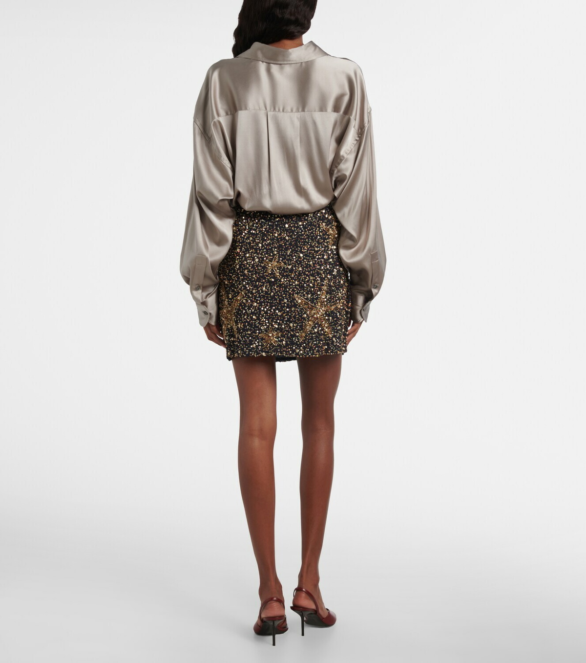 Rixo Minna sequined miniskirt