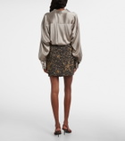 Rixo Minna sequined miniskirt