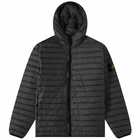 Stone Island Men's Lightweight Hooded Down Jacket in Black