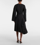 Fforme Rio asymmetric cotton midi skirt
