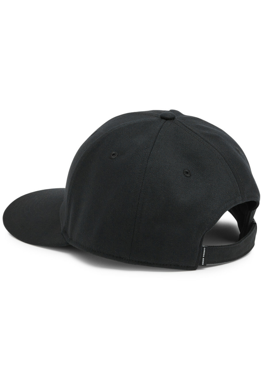 Canada Goose Women's Black Arctic Logo Twill Cap - Fully Lined & Embroidered Designer Plaque - One Size