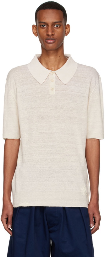 Photo: Maison Margiela Off-White Linen Polo