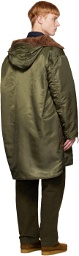 Engineered Garments Green Faux-Fur Coat