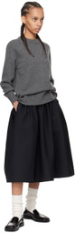 Fax Copy Express Black Belt Loop Midi Skirt