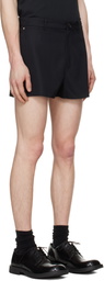 LGN Louis Gabriel Nouchi Black Suit Wool Shorts