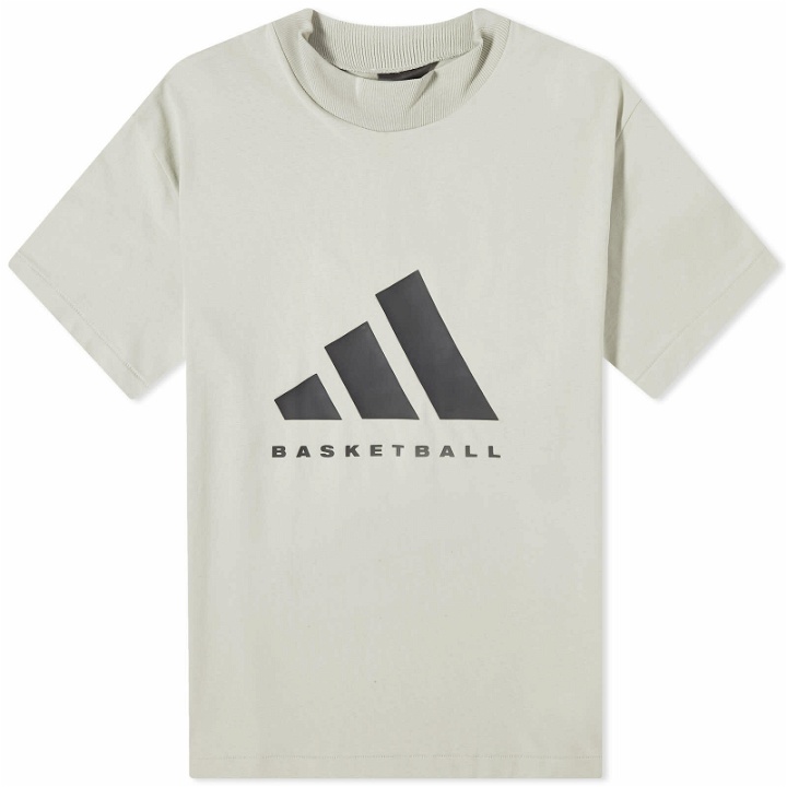 Photo: Adidas Basketball Logo T-Shirt in Sesame