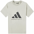 Adidas Basketball Logo T-Shirt in Sesame