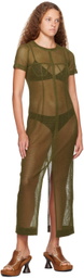 Eckhaus Latta Khaki Siren Maxi Dress