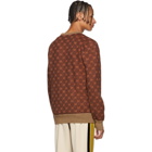 Gucci Brown and Orange GG Logo Sweater