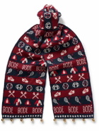 BODE - Embellished Jacquard-Knit Baby Alpaca Scarf