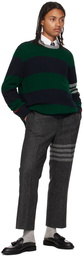 Thom Browne Green 4-Bar Sweater