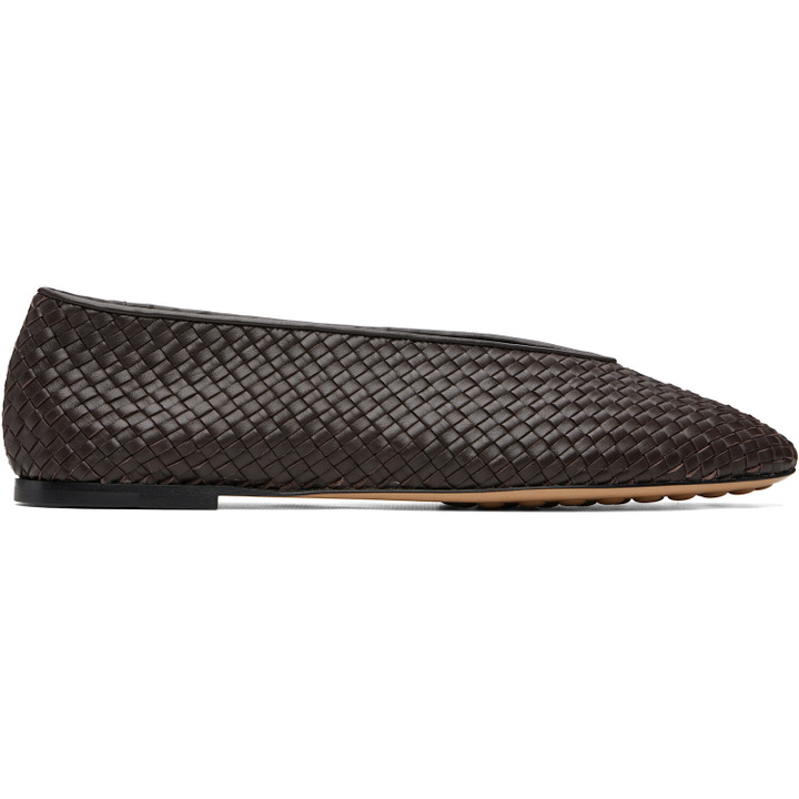Photo: Bottega Veneta Brown Rosa Ballerina Flats