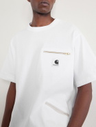 Sacai - Carhartt WIP Logo-Appliquéd Cotton-Jersey T-Shirt - White