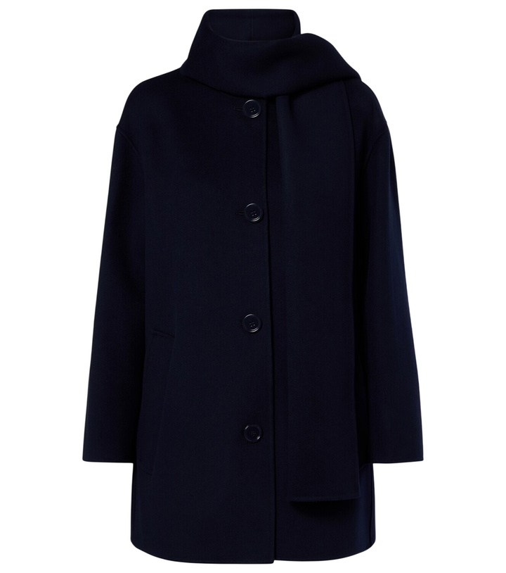 Photo: 'S Max Mara Scarf-detail virgin wool coat