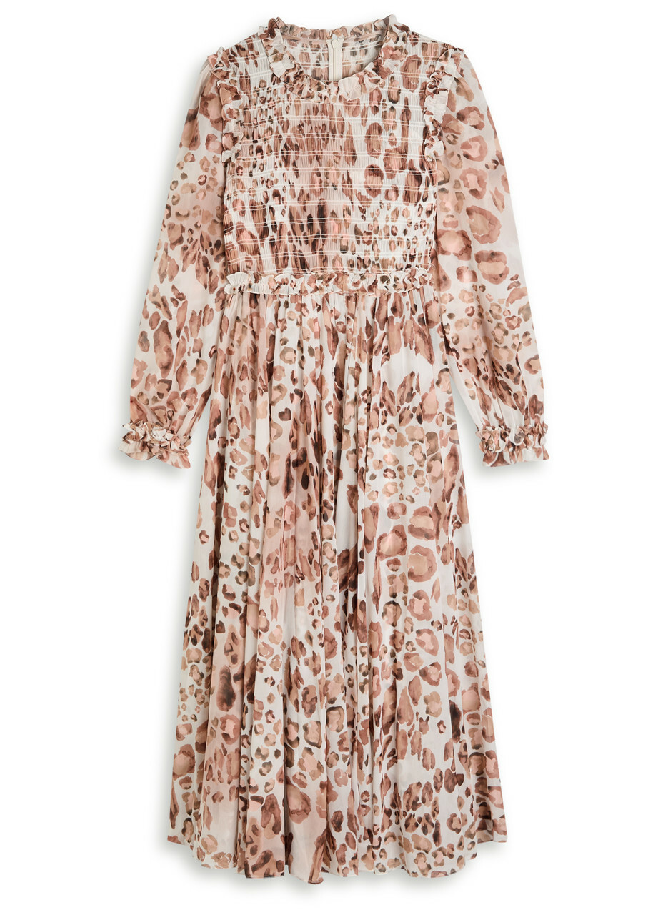Needle & Thread Leopard-print Chiffon Midi Dress