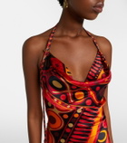 Pucci Soleil open-back satin maxi dress