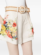 ZIMMERMANN - Floral Print Linen Shorts