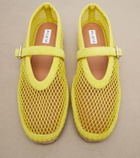 Alaïa Fishnet suede-trimmed espadrilles