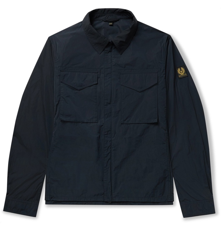 Photo: BELSTAFF - Command Logo-Appliquéd Shell Shirt Jacket - Blue