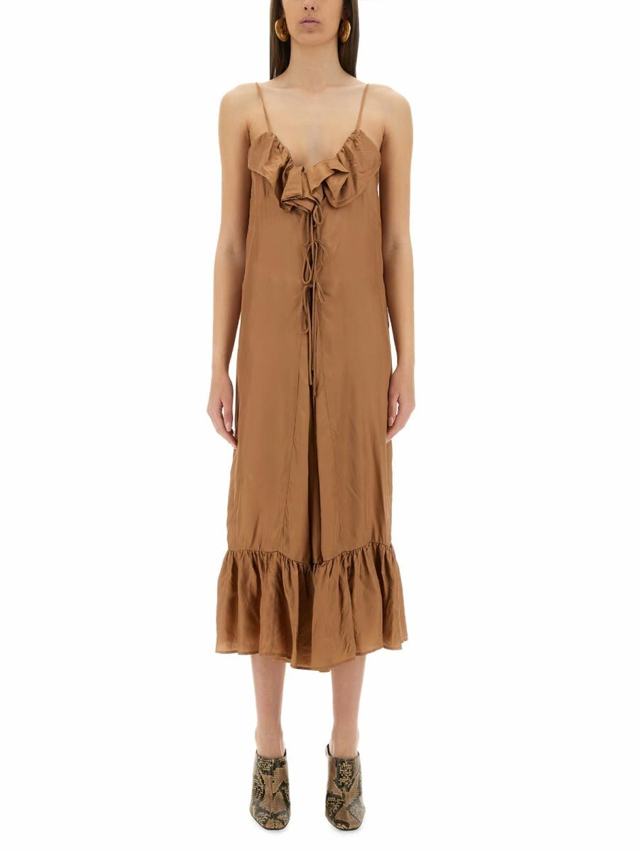 【Dries Van Noten】Striped compact poplin midi shirt dress Dries Van Noten】Striped compact poplin midi shirt dress